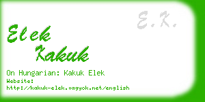 elek kakuk business card